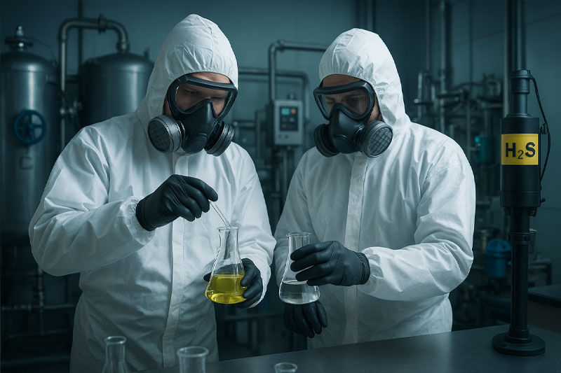 تولید گاز هیدروژن سولفید به روش آزمایشگاهی